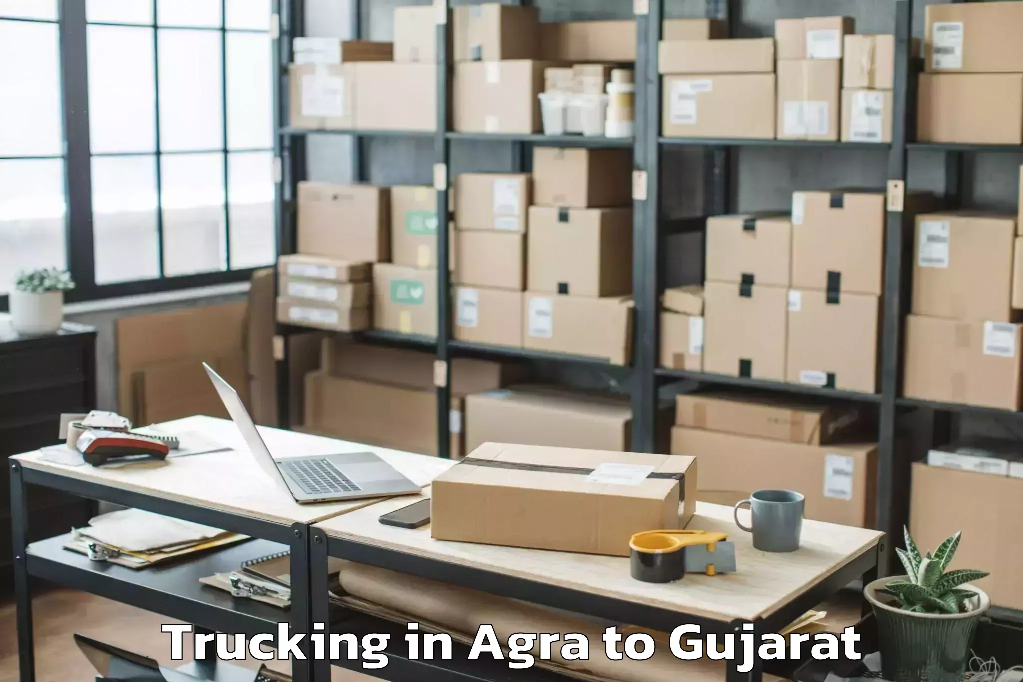 Easy Agra to Gussar Trucking Booking